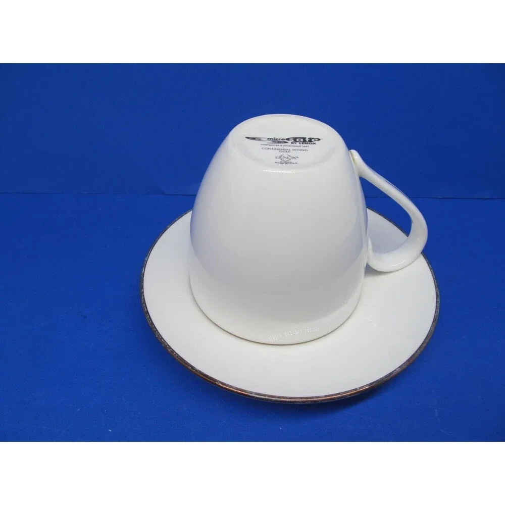 Lenox Continental Gold Cup And Saucer White With Gold Trim GUC